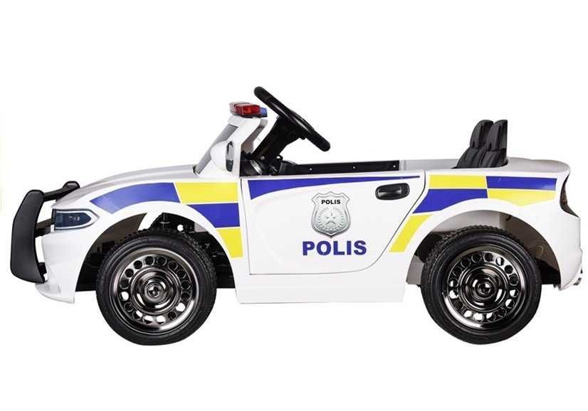 Masinuta electrica de politie,  Kinderauto JC666 2x35W 12V Alb