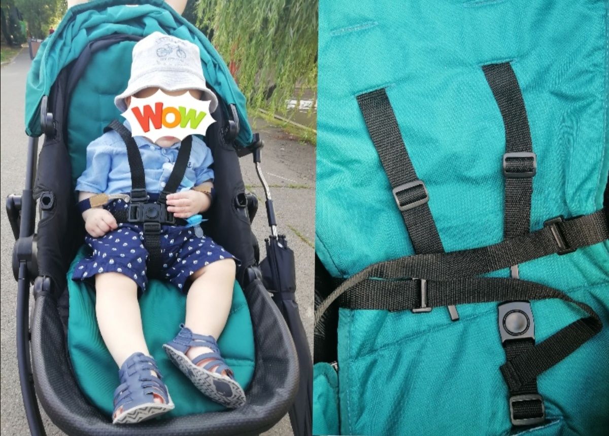 Scoică și cărucior reversibil 2 in 1 Graco Evo II TS Harbor Blue