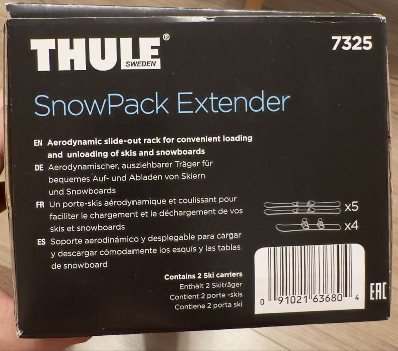 Suport schiuri Thule SnowPack Extender 7325
