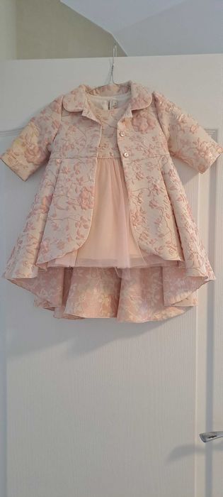 Vand compleu rochita si haina de botez/ocazie pentru fetite masura 68