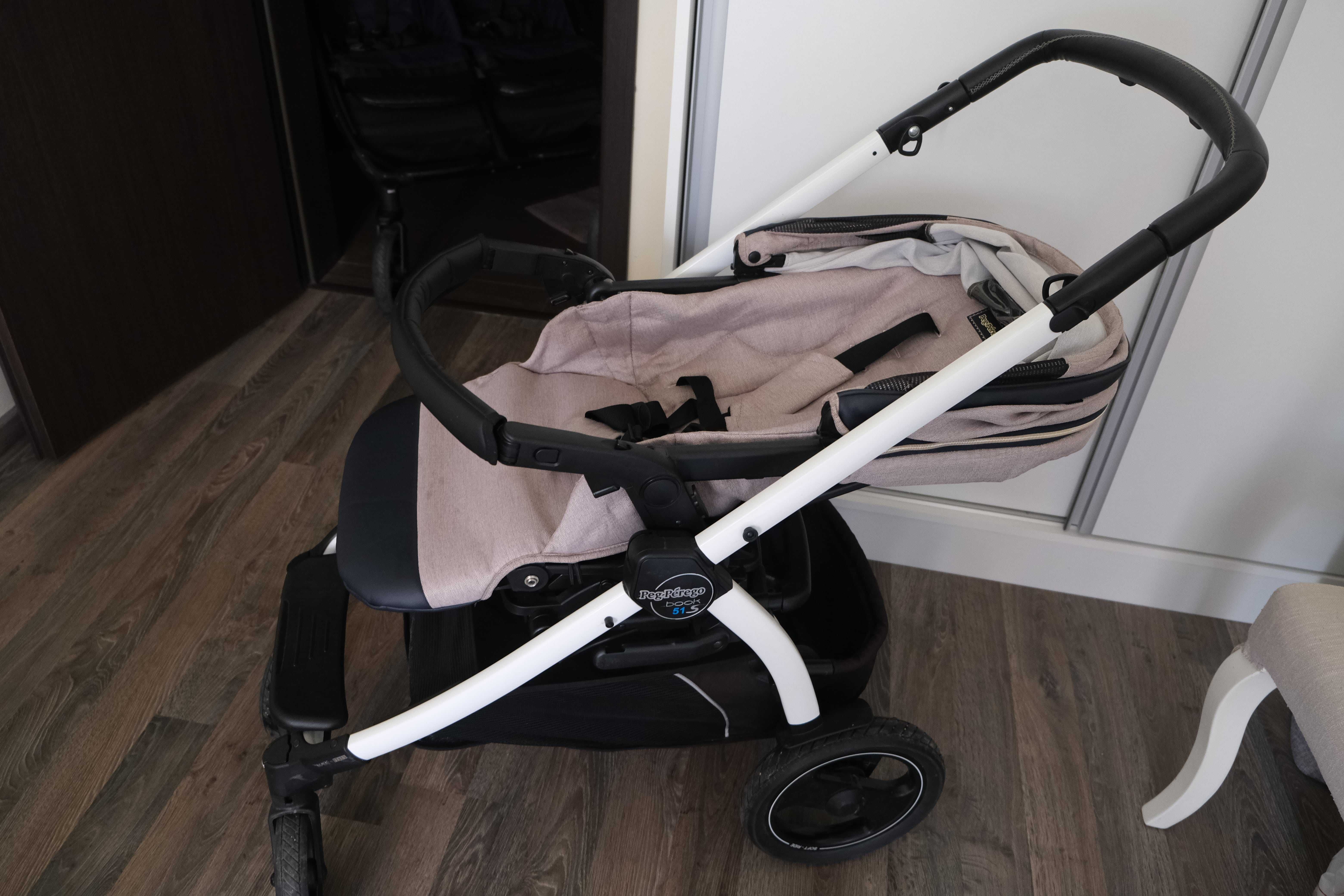 Бебешка количка Peg Perego Book 51 S, 3в1, много запазена, изпрана