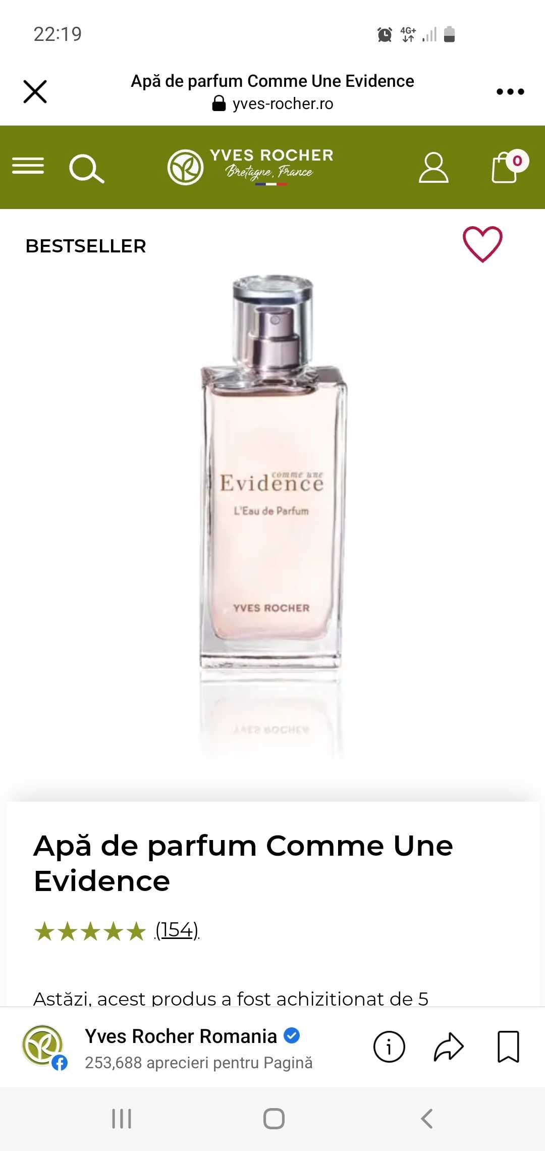 Parfum evidence yvesh rocher