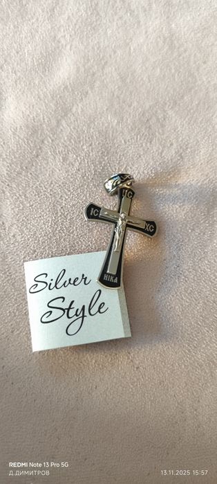 Мъжки сребърен кръст! Чисто нов!!!