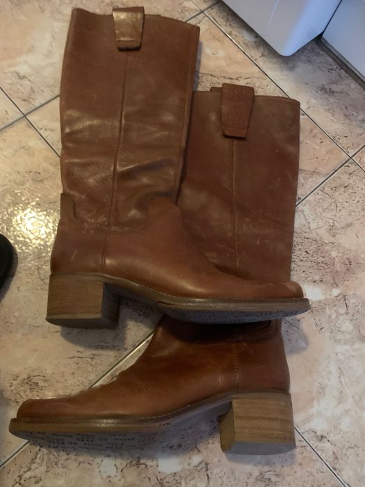 Дамски ботуши от естествена кожа