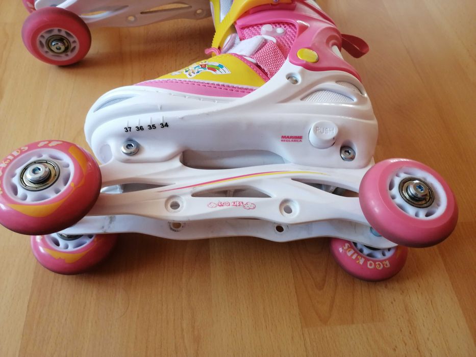 Patine Cu Rotile Fetițe Reglabile Nr.34-37