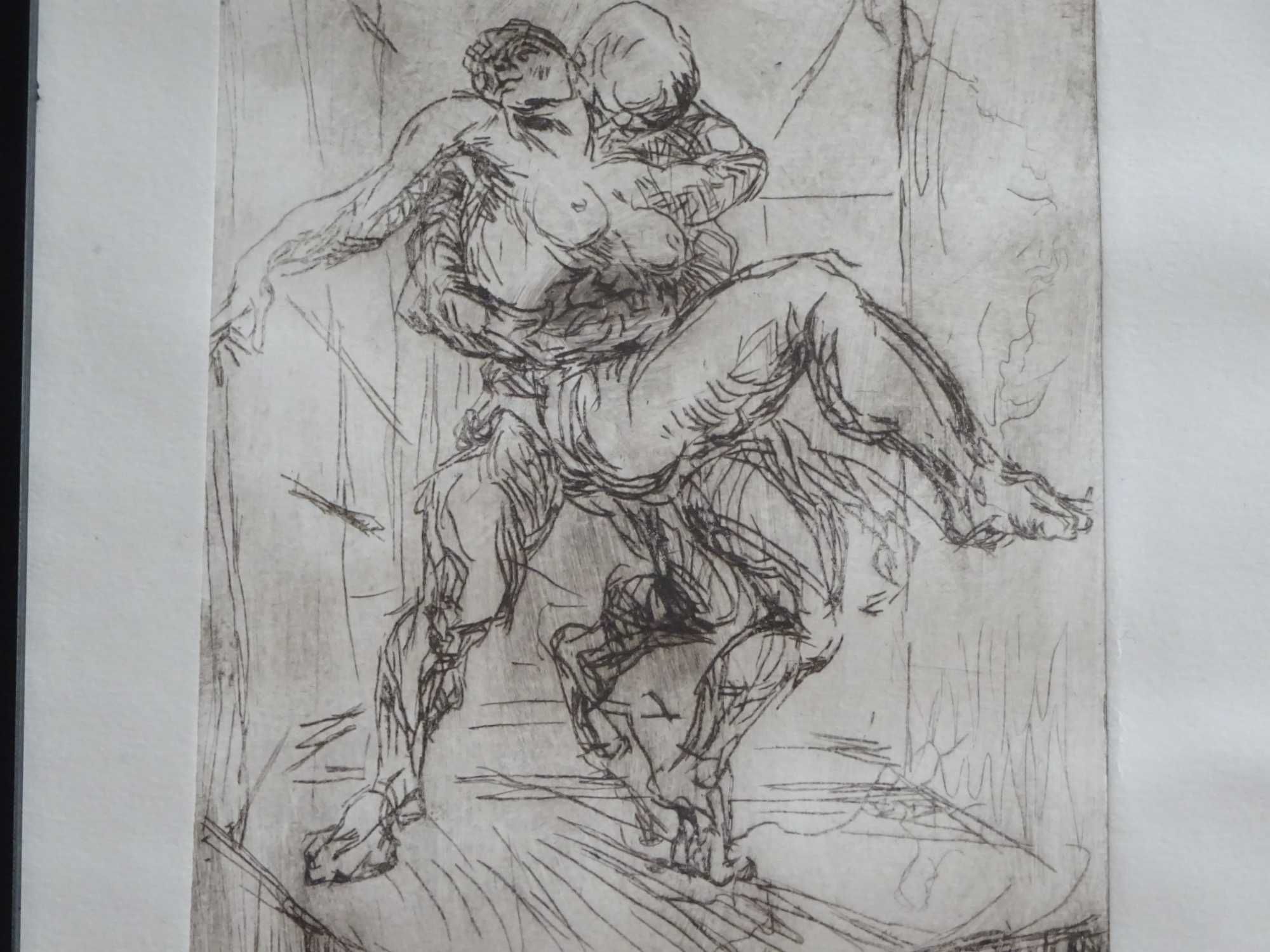 Gravura veche, Marcel Chirnoaga, ’Vis’, deosebita