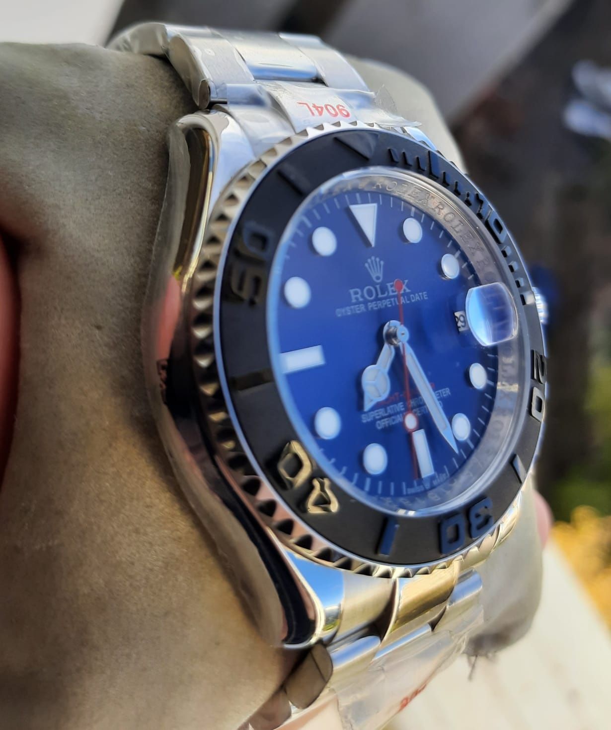 Ceas Rolex YachtMaster automatic barbatesc albastru