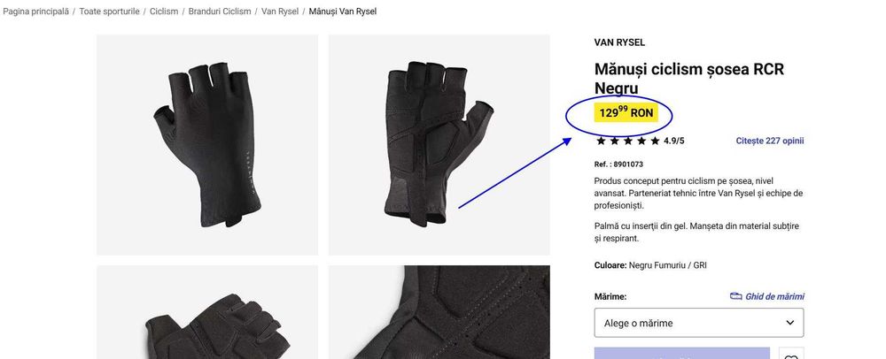 Mănuşi ciclism, Van Rysel,ROCKRIDER,SHIMANO,(Super Ofertă).