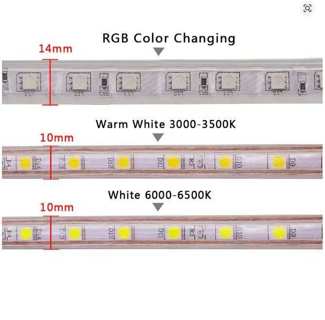Комплект от 4 RGB лед ленти с едно дистанционно. RGB