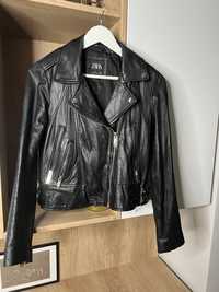 Geaca de piele biker Zara marimea S