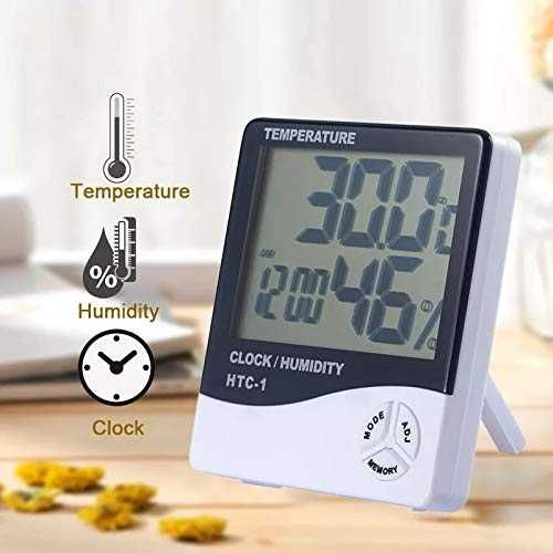 Statia Meteo cu Termometru Ceas Data Temperatura Umiditate Baterie AAA