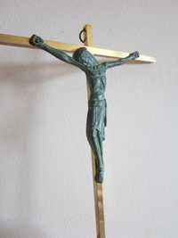 rar Cruce Crucifix Mid-Century Modern alama si bronz Germania'70