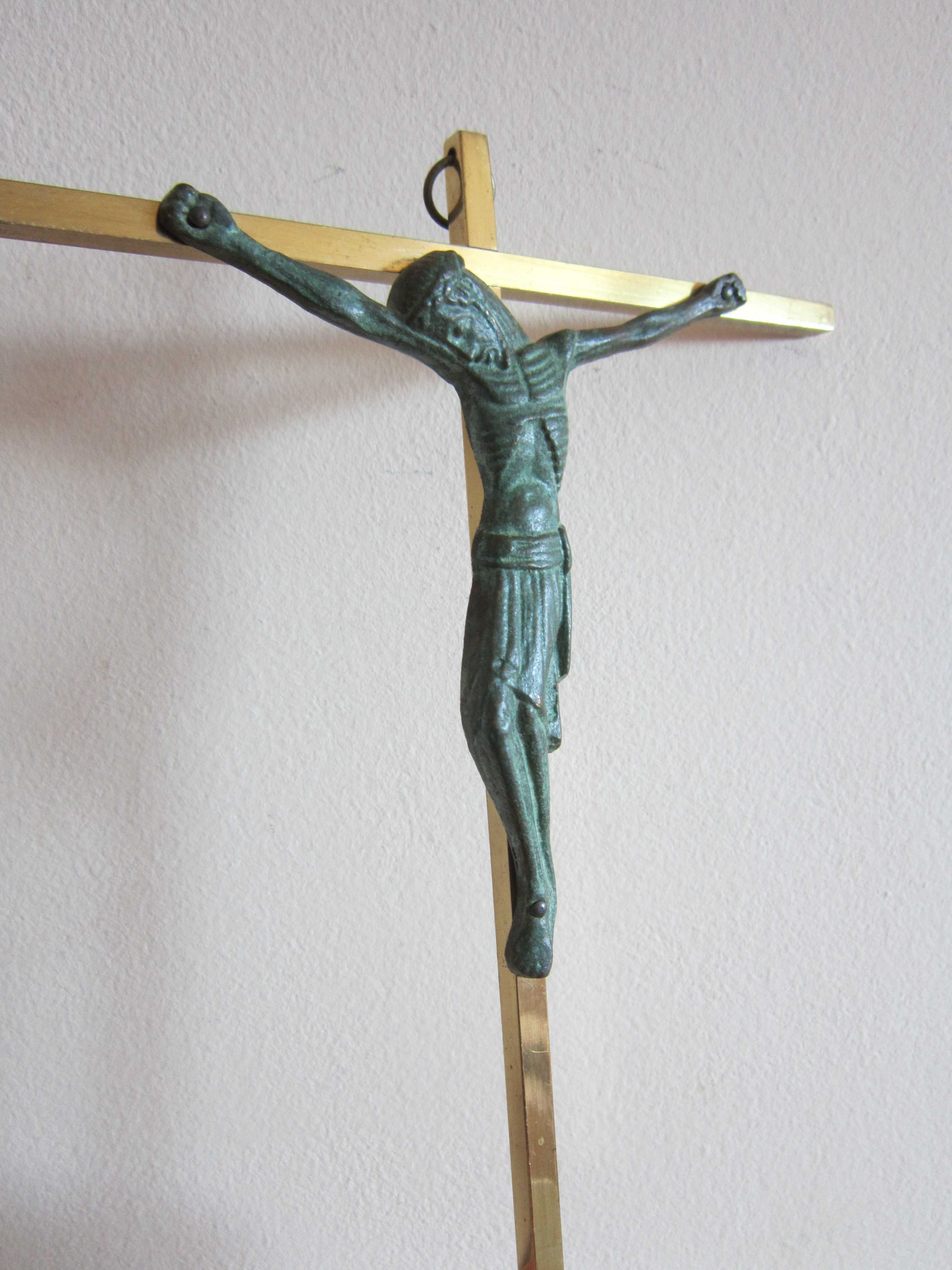 rar Cruce Crucifix Mid-Century Modern alama si bronz Germania'70