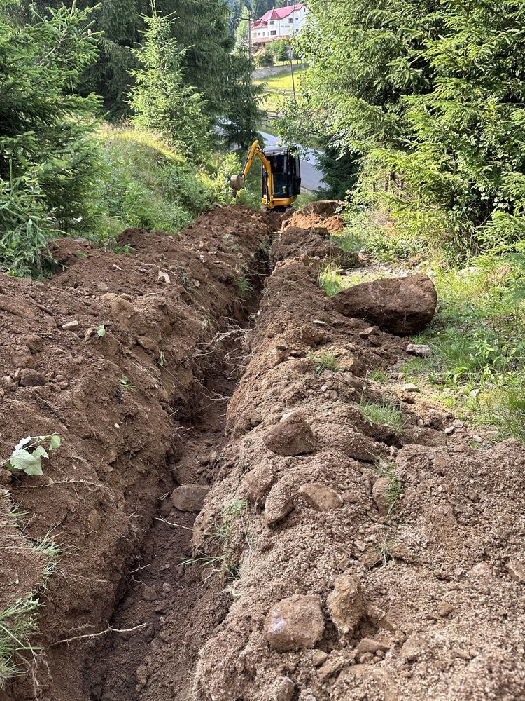 Inchirez Miniexcavator si Basculabila Piconat Sapat Nivelat Transport