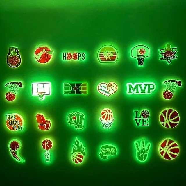 Set 22 Jibbitz Pini Fosforecenti Accesorii pentru Crocs Saboti, Basket
