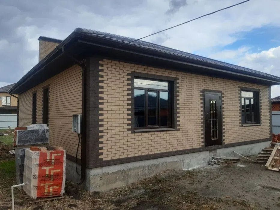 Клинкерлі термопанель “Классика Кирпич” жылу оқшаулау + мраморлы декор