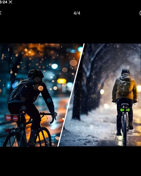 Semnalizare bicicleta led smart, aplicatie, telecomanda wireless,usb.