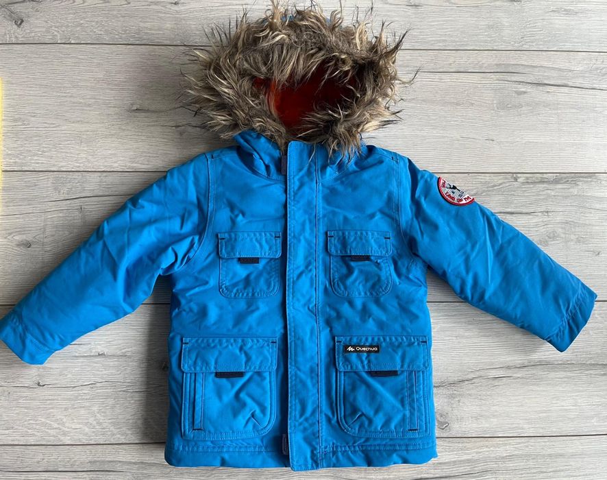 Geacă Parka Iarnă Impermeabilă Drumeție pe zăpadă SH500 WARM Albastru