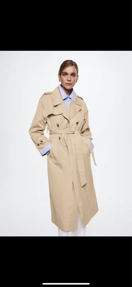 Trench bej regular fit