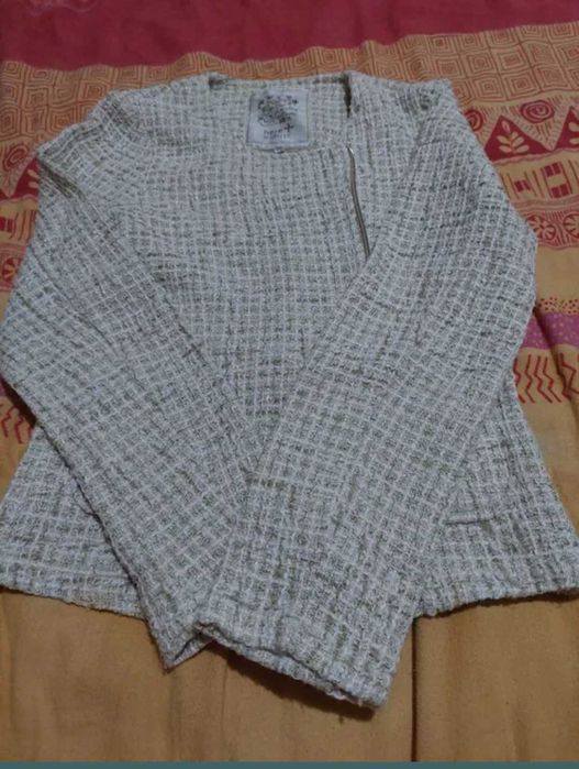 Jachetă clasic oficce cu fir auriu