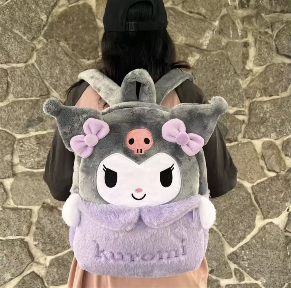 Голяма Плюшена Раница Куроми, Плюшена чанта Hello Kitty Kuromi