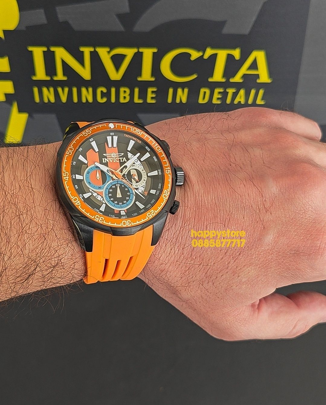часовник INVICTA Racing Orange 50 mm, Инвикта нов