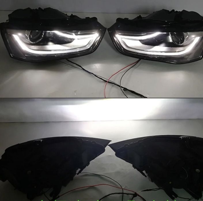 Fibra Lumini De Zi DRL Kit Far Faruri Audi A4 B8 Facelift B8.5