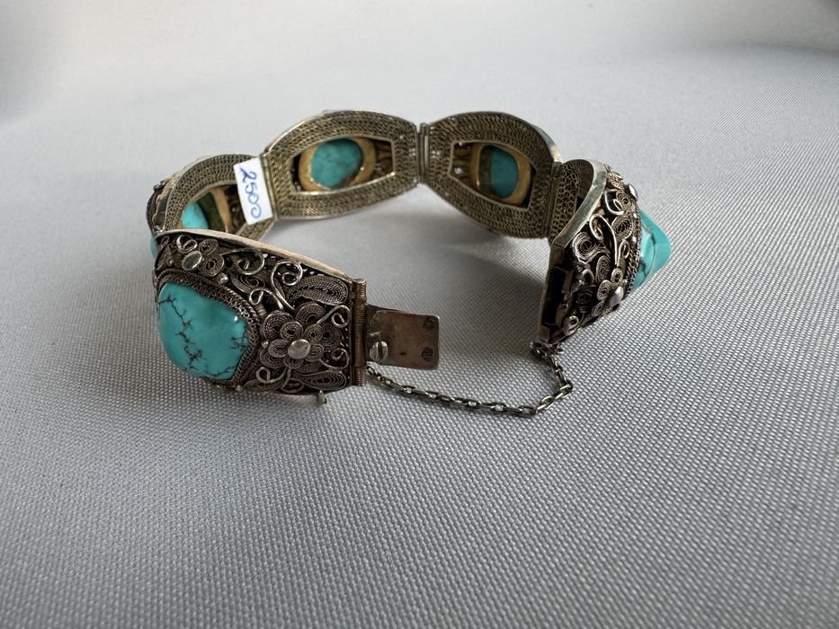 Bratara argint si turcoaz China Veche
