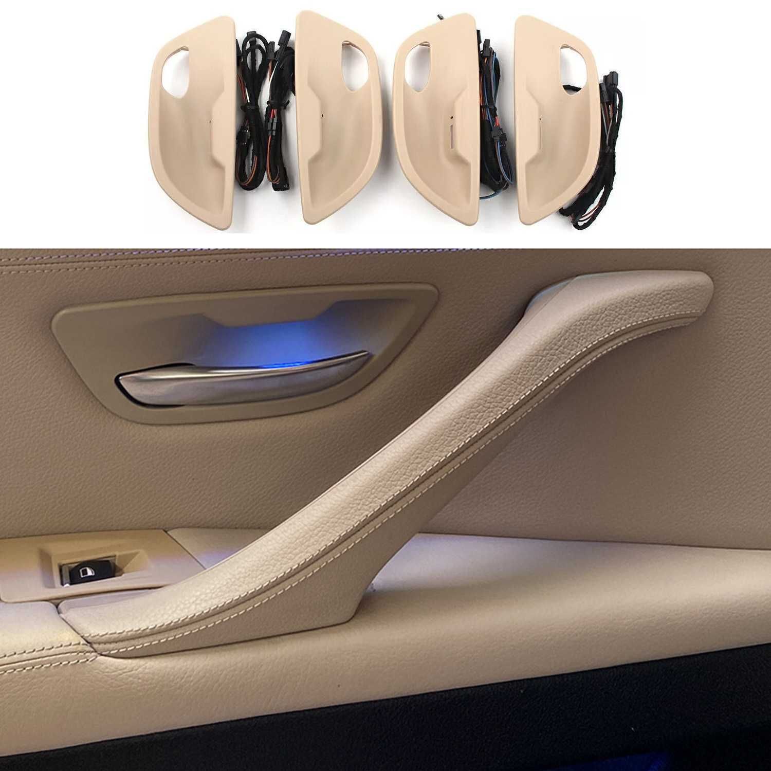Manere interioare iluminate cu lumina LED ambientala pentru bmw f10