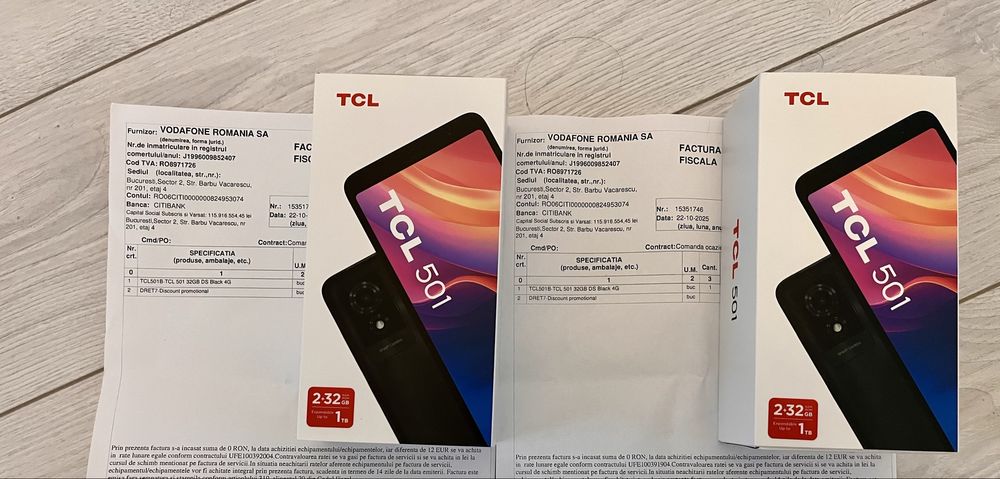 Telefon smartphone TCL 501, sigilat, factura, garantie