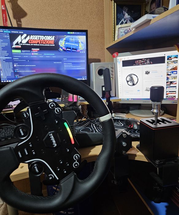 Игровой руль Moza R5 + Педаль сцепления + Ручник и КПП от Simaker