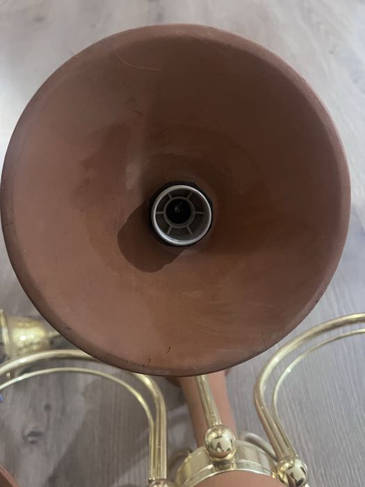 Lustra ceramica imitatie lemn