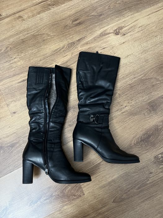 Сапоги зимние кожаные