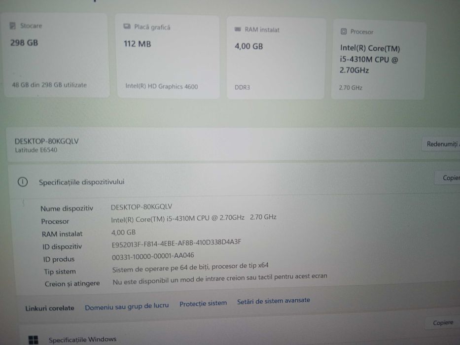 Vand laptop Dell Latitude E6540