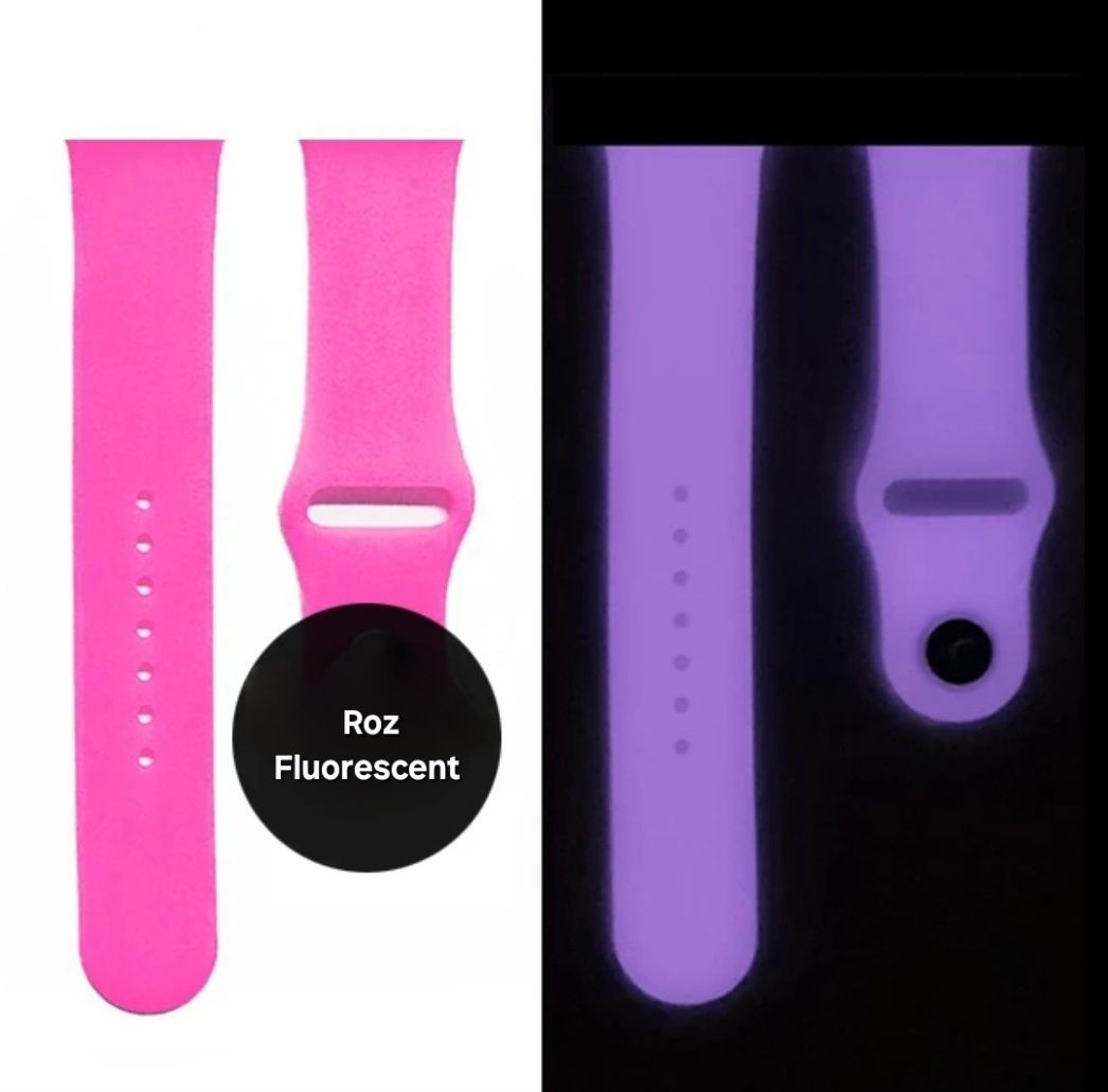 Brățară Fluorescenta Apple Watch Roz/Mov. Pentru adulți:38 40 41 M-L