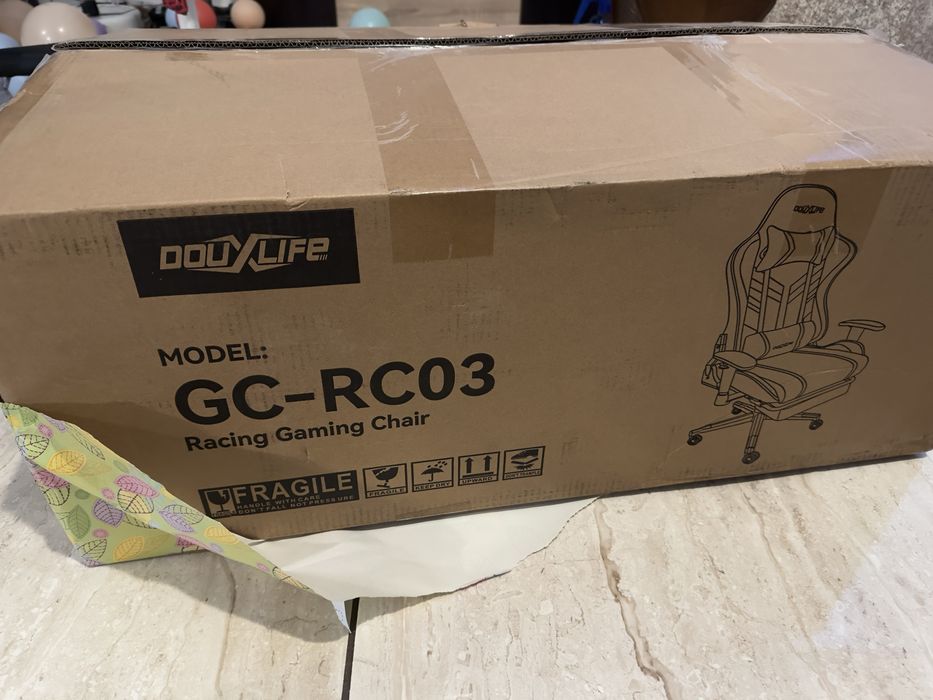 Чисто нов 7 точков масажен геймърски стол