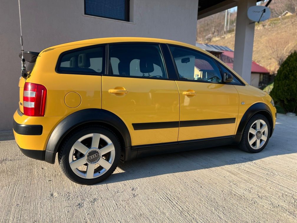 Audi A2 1.6 FSI | 2004 | Benzină | Culoare Galbenă

---

Audi A2