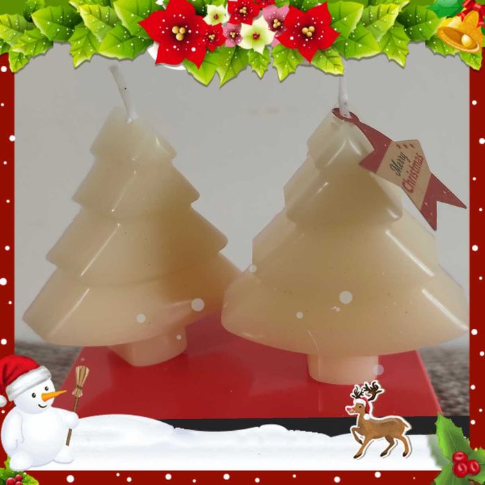 Ароматни, ръчно ляти Коледни свещи от соев восък