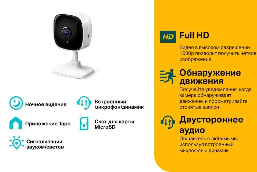 Домашняя Wi‑Fi камера TC60 + 128gb Bonus
