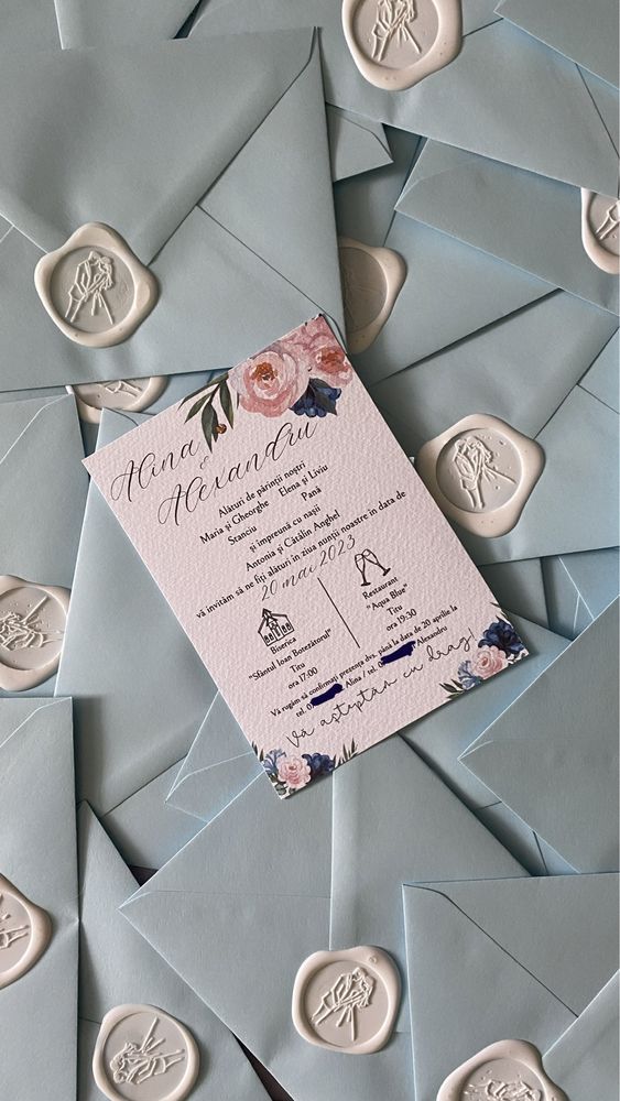 Invitații de nunta sau botez handmade