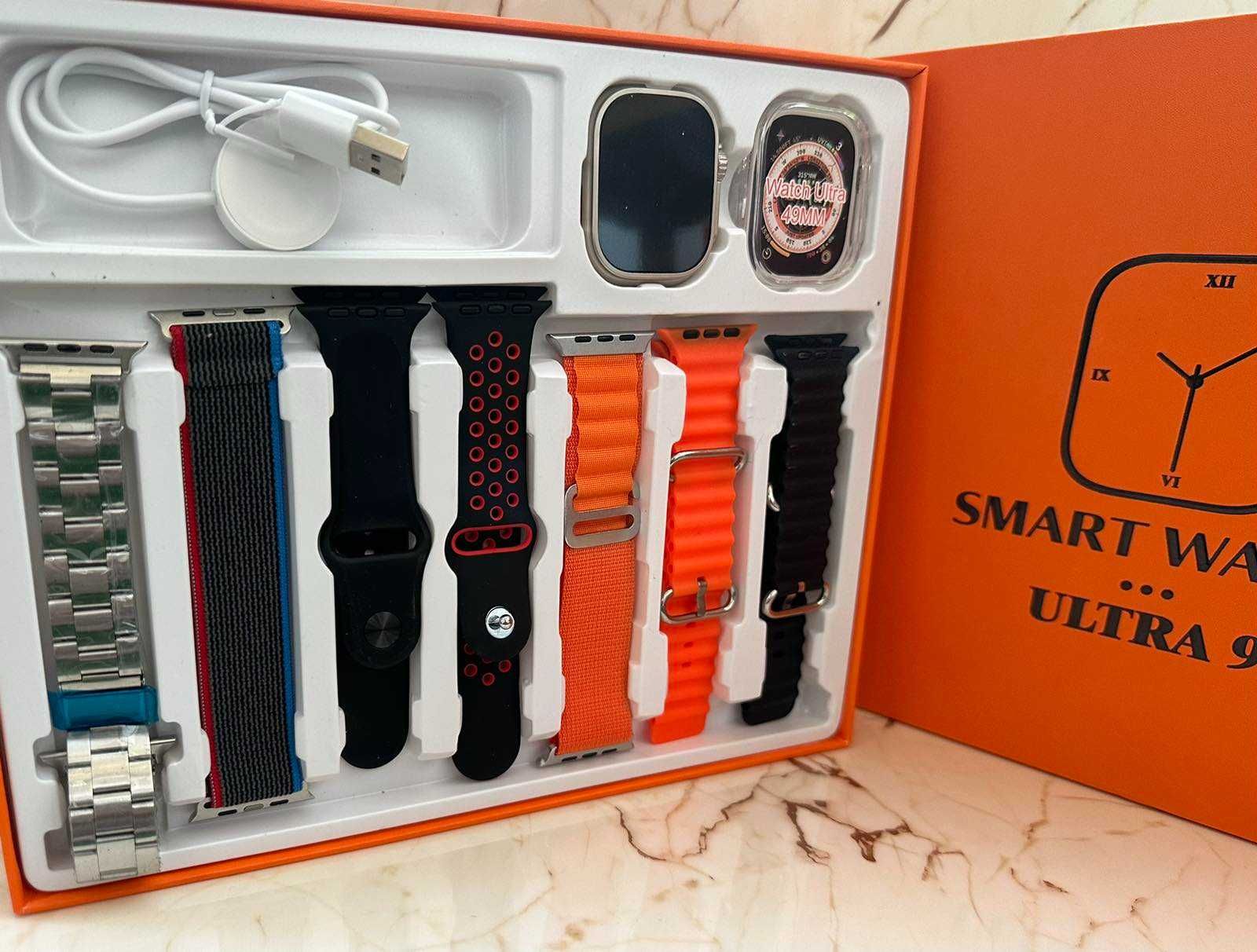 Подаръчен комплект Смарт Часовник ULTRA S9 - избор на 7 каишки