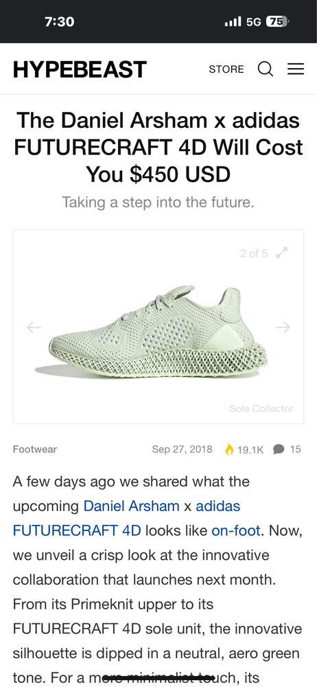Adidas FUTURECRAFT 4D 'Aero green'