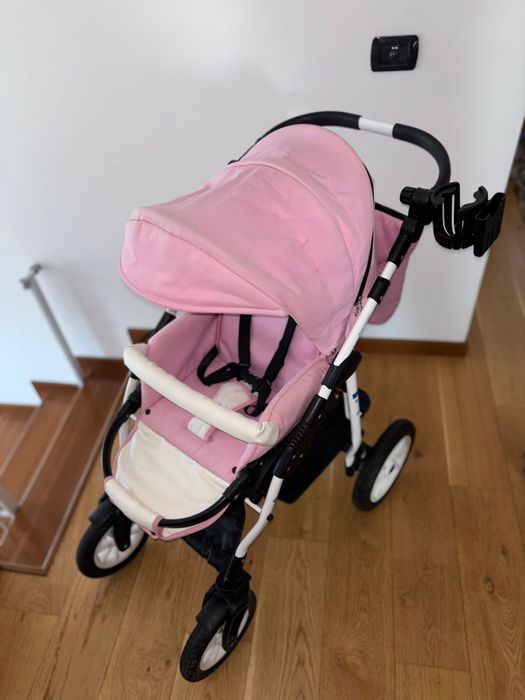 Cărucior Krausman 3 in 1 Jet Pink
