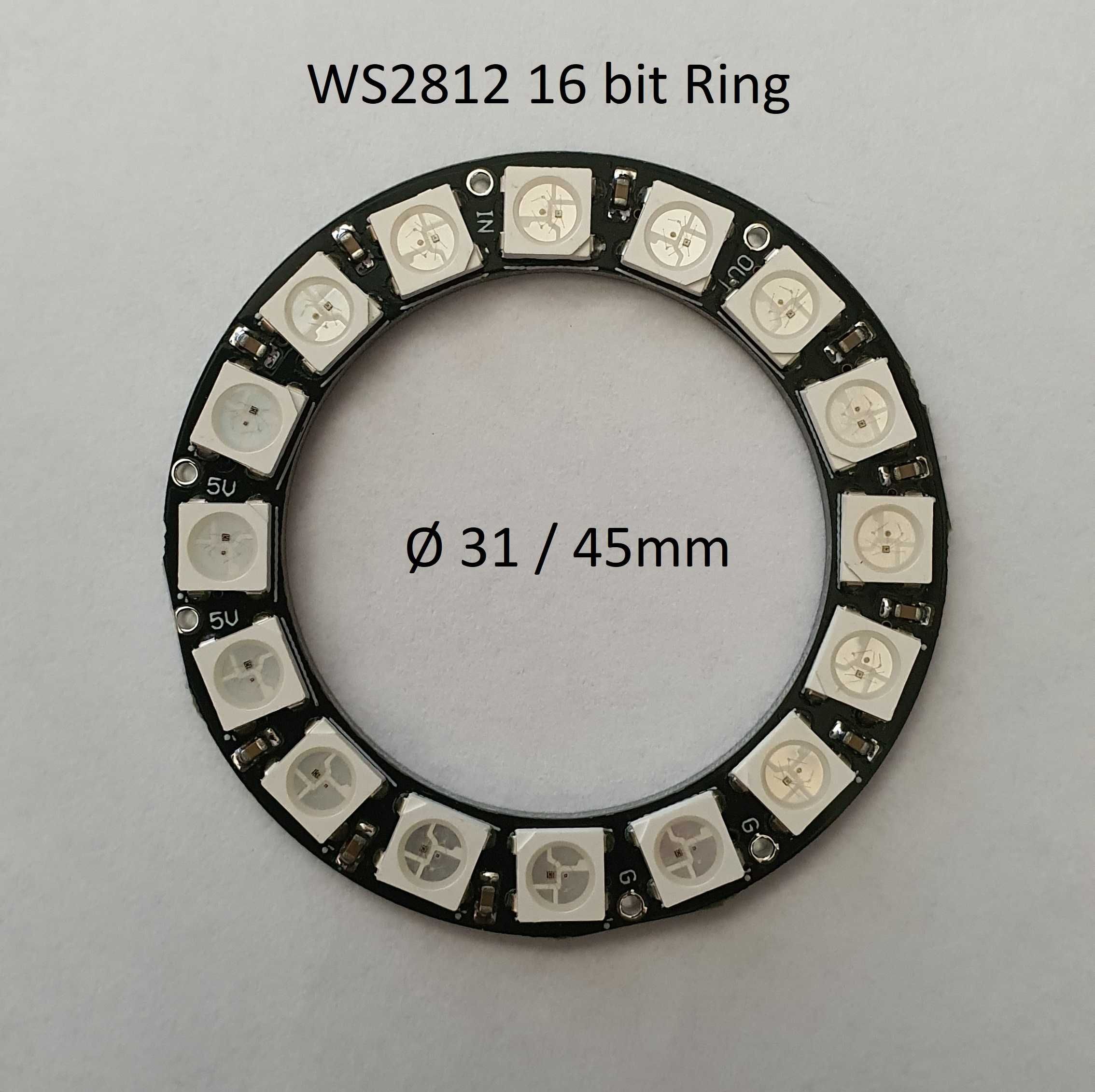 WS2812 Led strip, 8bit, Ring: 8,16,24,32 bit, matrix: 8x8, 8x32, 16x16
