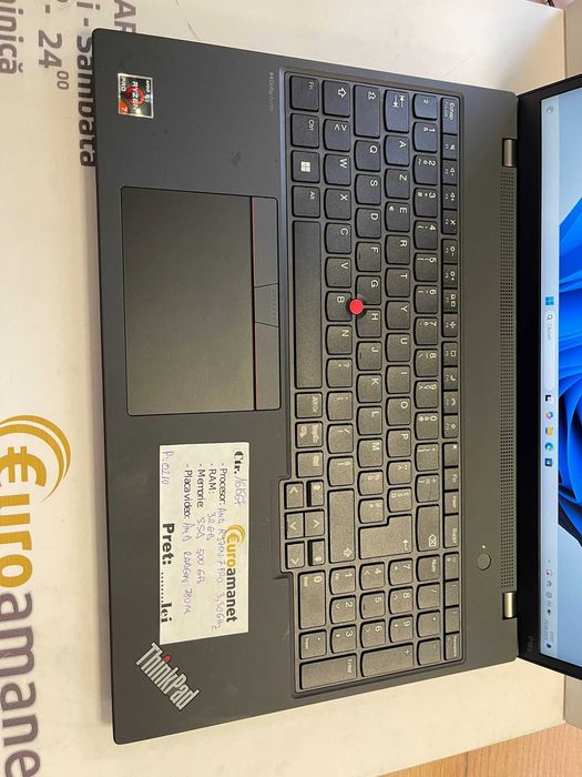 Laptop Lenovo ThinkPad P16s, Ryzen7 PRO, SSD 500GB, 32GB -A-