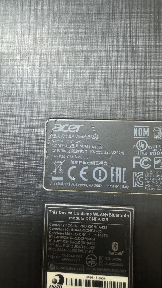Dezmembrez Laptop Acer Swift SF114-31