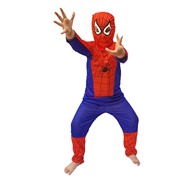 Set costum Spiderman IdeallStore®, 120-130 cm si doua lansatoare