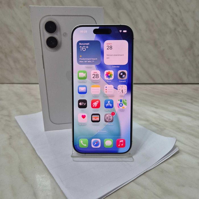 Telefon Apple iPhone 17 White 256gb ca Nou 35 cicluri Factura 34144