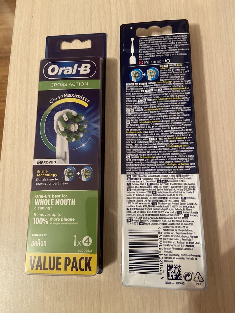 4 бр Накрайник за електрическа четка за зъби Oral B Sensitive Clean