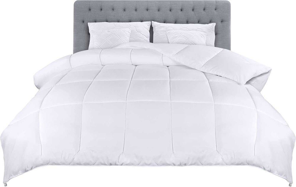 Pilota usoara Utopia Bedding, 200 x 200 cm, microfibra, alba